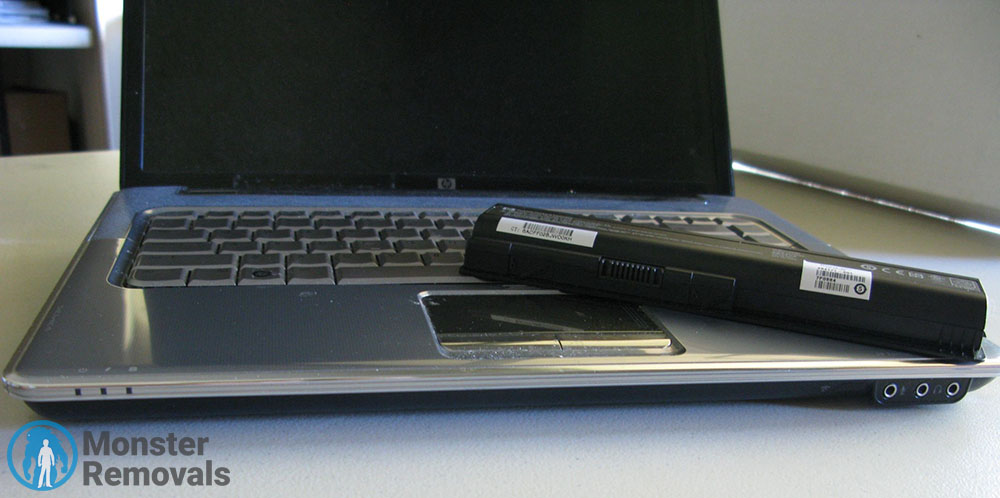 Laptop with its battery